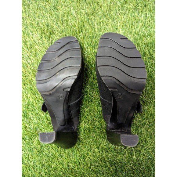 Bisou Bisou, Women's, Open Toe, Mule Heels Size US 7 M, Black Suede - Picture 9 of 10